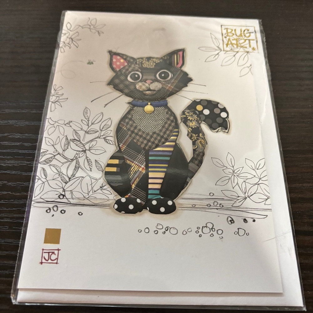 Blank Black Cat Greeting Card